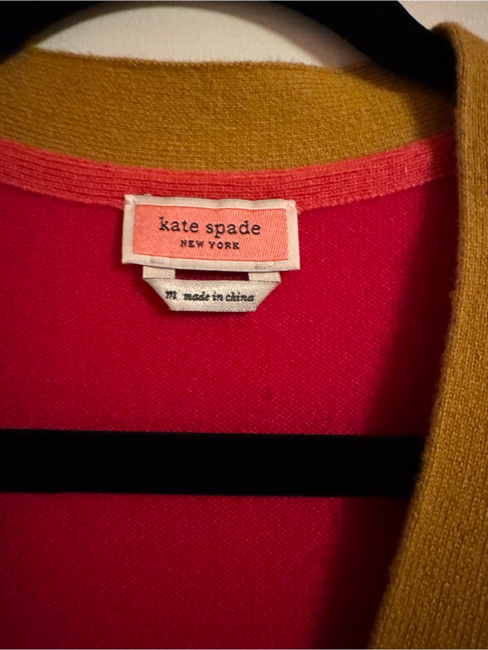Kate Spade Colorblock Cashmere Cardigan Size M - Picture 3 of 4